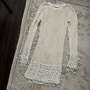 ZARA Pearl Knit Dress (Size Small)